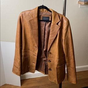 Leather blazer